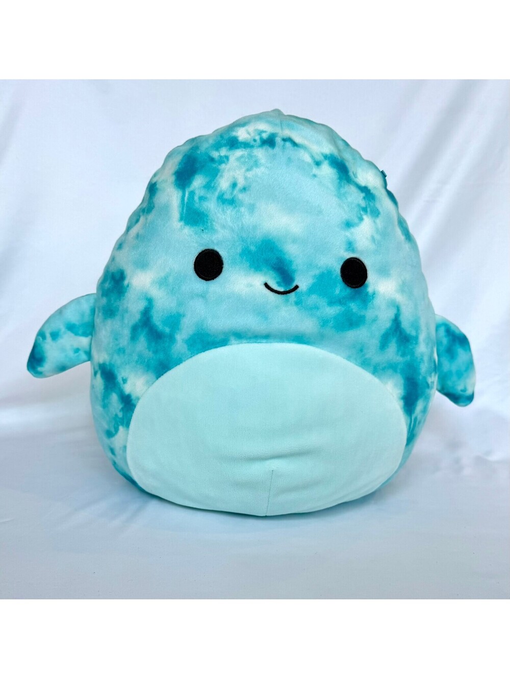 Squishmallows Luther the Shark 16" Blue Tie Dye Plush Kellytoy